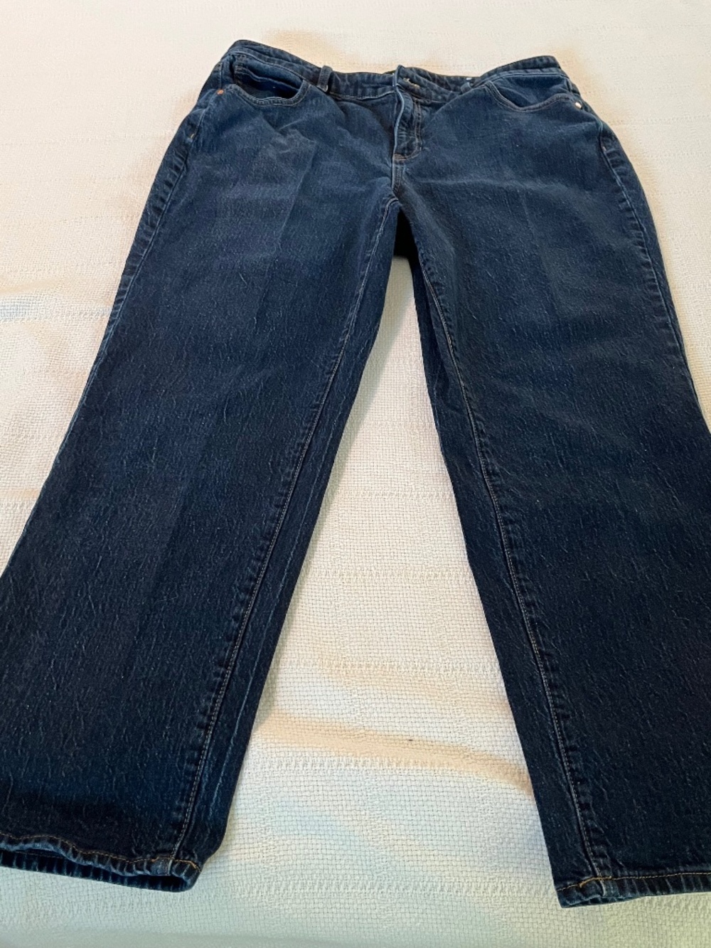 Talbots High Waist Relaxed Jeans 16W Michele Wash Straight Leg